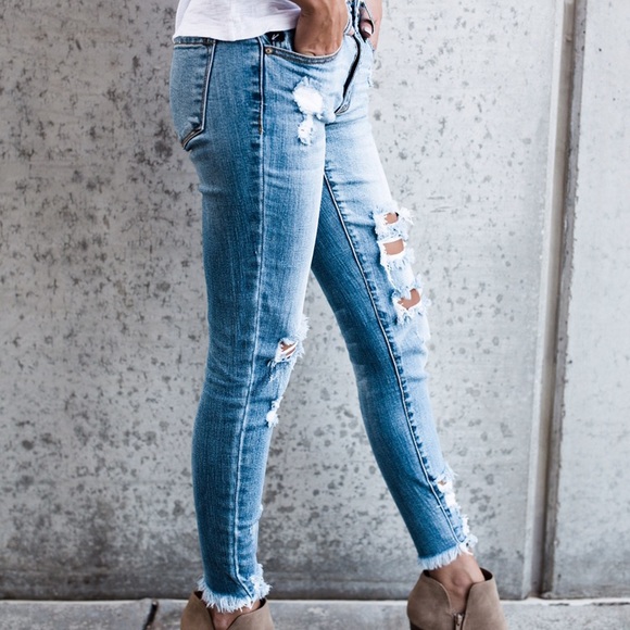 HP💥KanCan • Distressed Light Denim - Picture 2 of 8